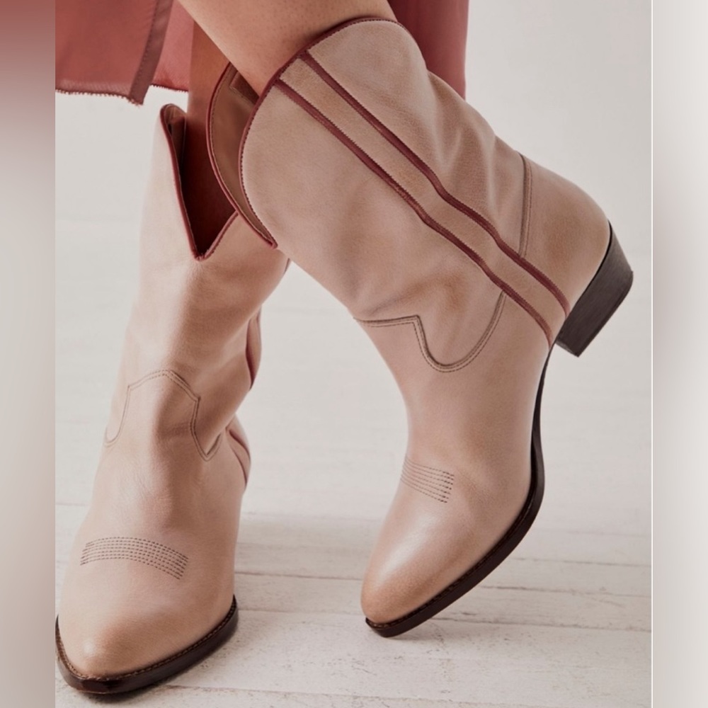 Free People Borderline Leather Western Boots